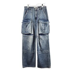 FashionNova Making It Work Cargo Jeans Cotton Blend Grunge Waist 30 Inseam 32 in